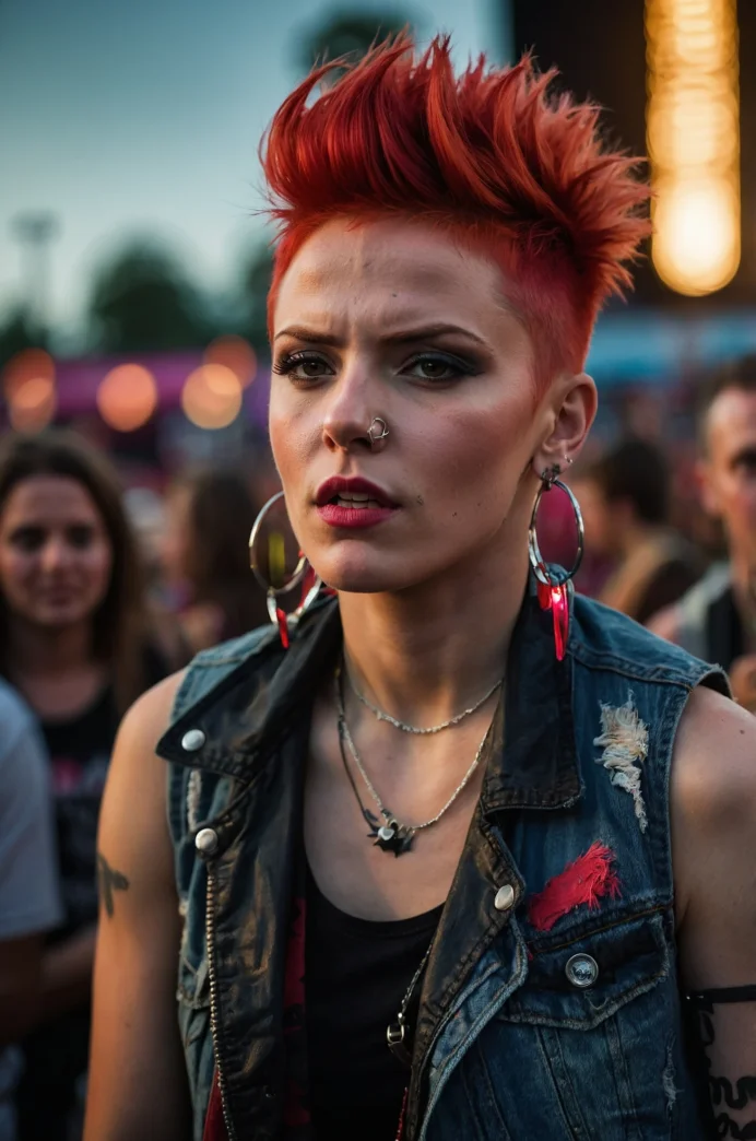 The Fiery Red Mohawk Pixie
