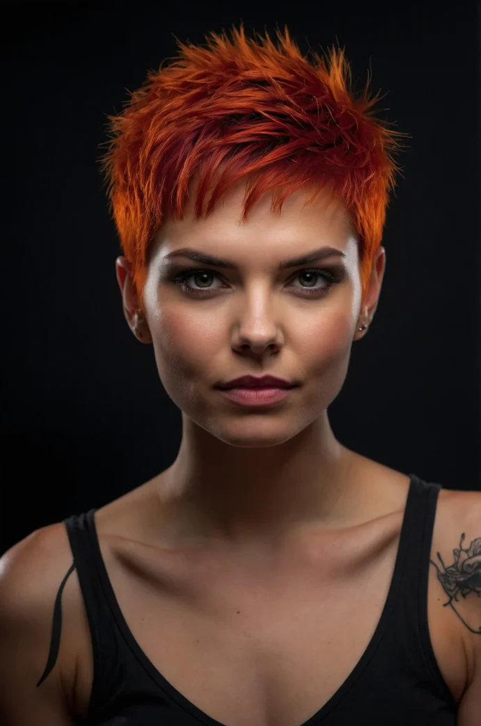 The Fiery Red Spikes with a Classic Undercut