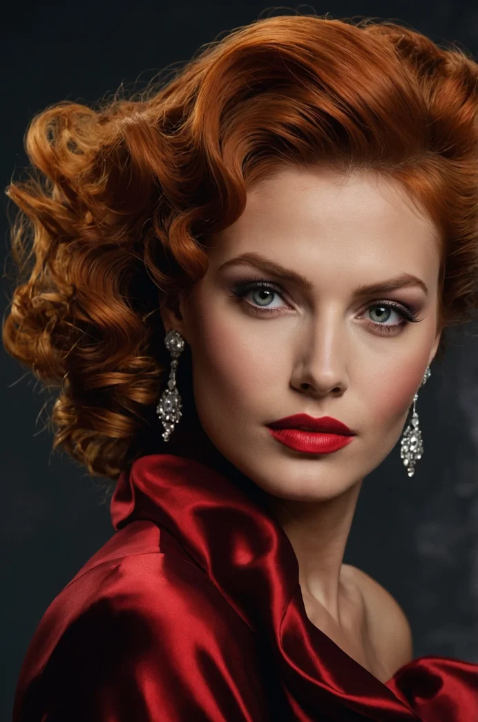 Fiery Russet Side-Swept Waves