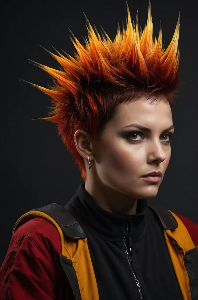 The Fire-Inspired Ombre Pixie