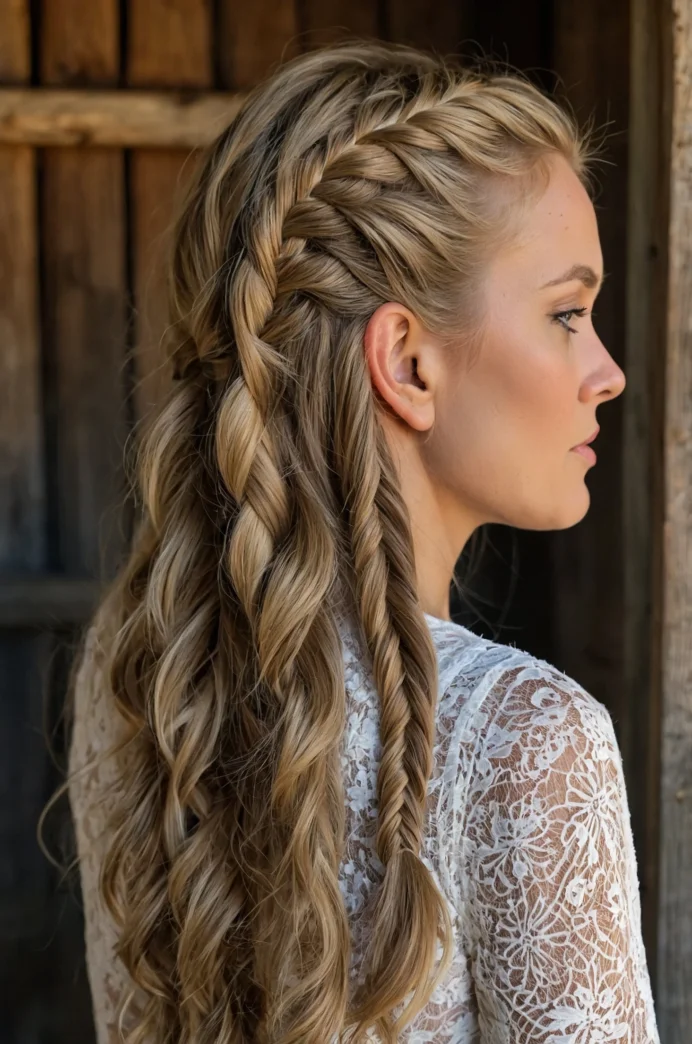 The Fishtail Braid with Baby's Breath