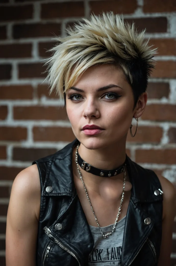 The Frosted Tips Pixie with a Dark Undercut