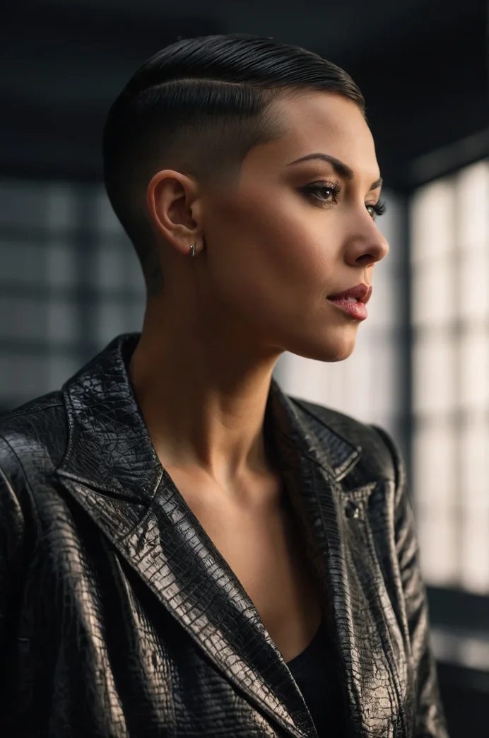 The Gelled-Back Top Showing Off a Faded Undercut