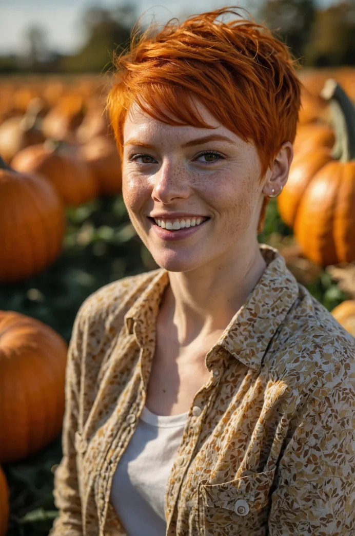 Ginger Spice Pixie Cut