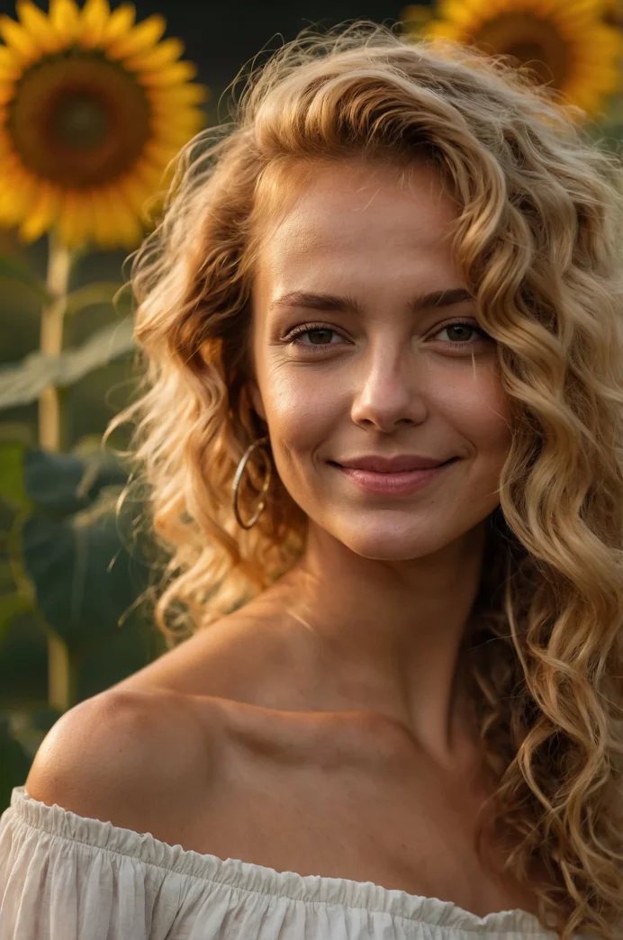The Golden Honey Curly Pixie