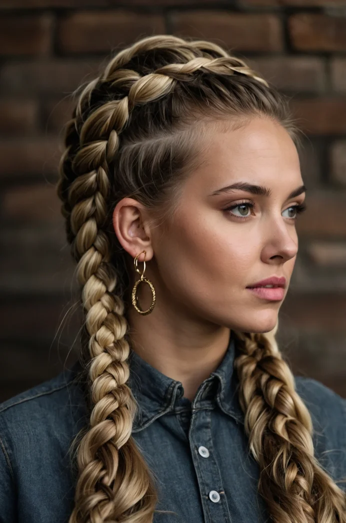 The Half-Up Braid with Hair Rings