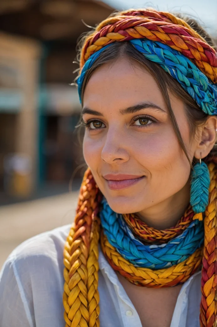 The Half-Up Braid with a Silk Scarf
