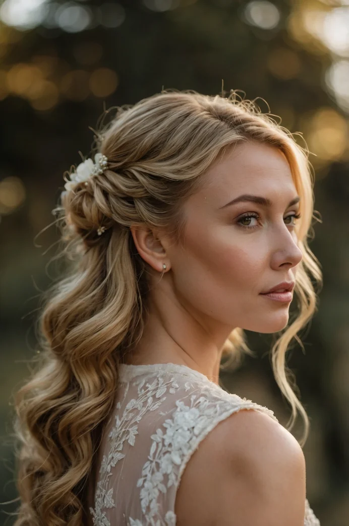Half-Up Style Featuring a Curtain Fringe