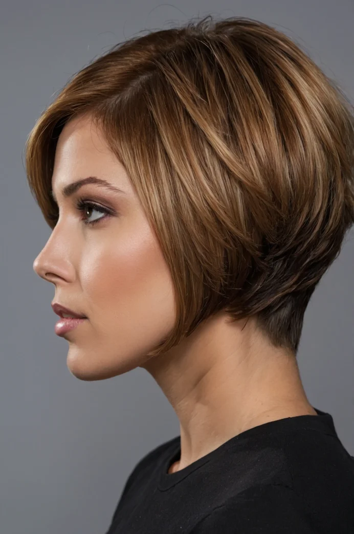 The Inverted Bob with Stacked Layers at the Back