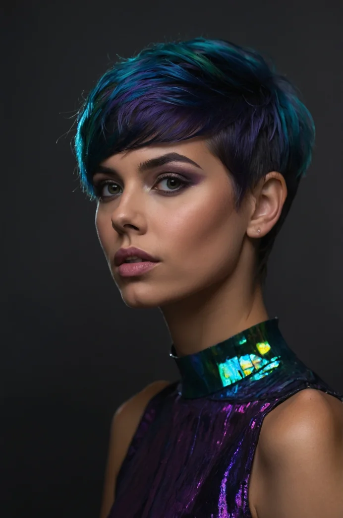 The Iridescent Top with a Dark Undercut