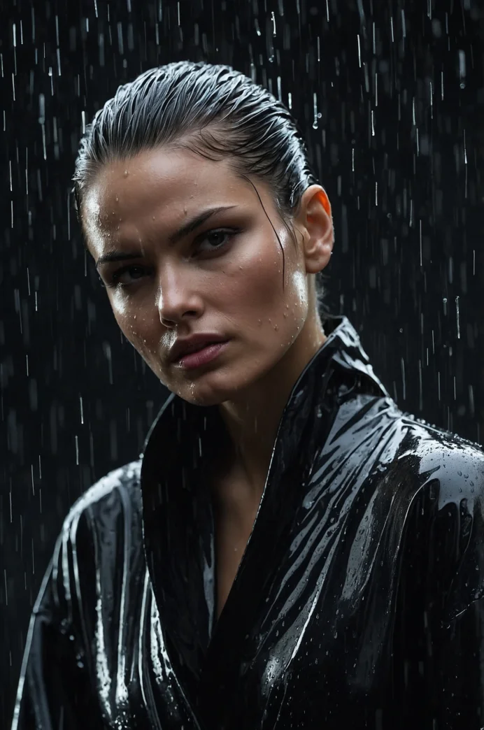 The Jet Black Wet-Look Pixie