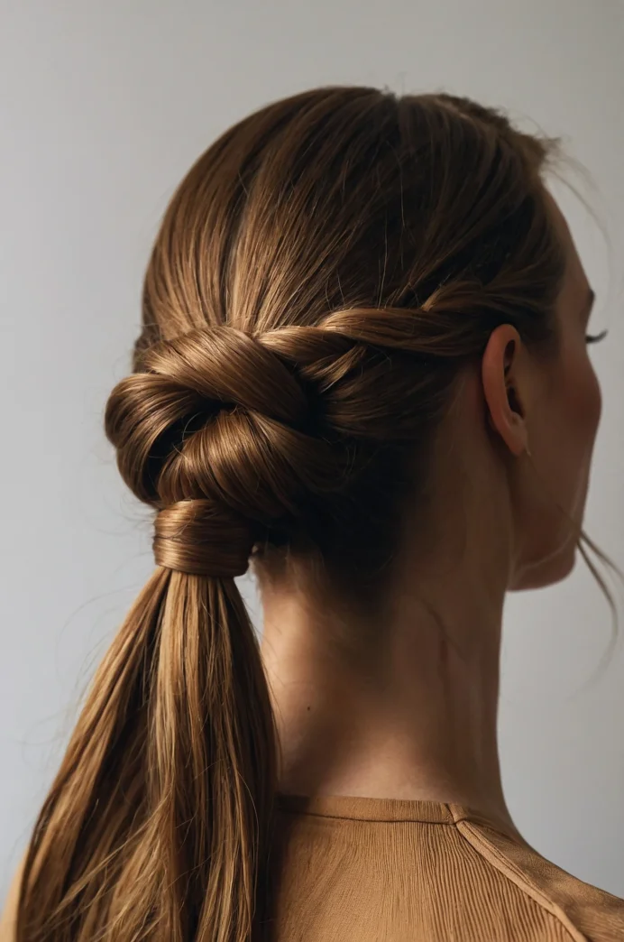 Knotted Base Low Ponytail