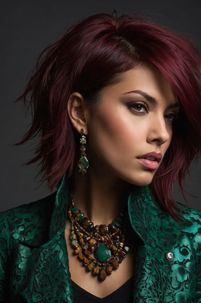 Layered Cut with a Statement Color