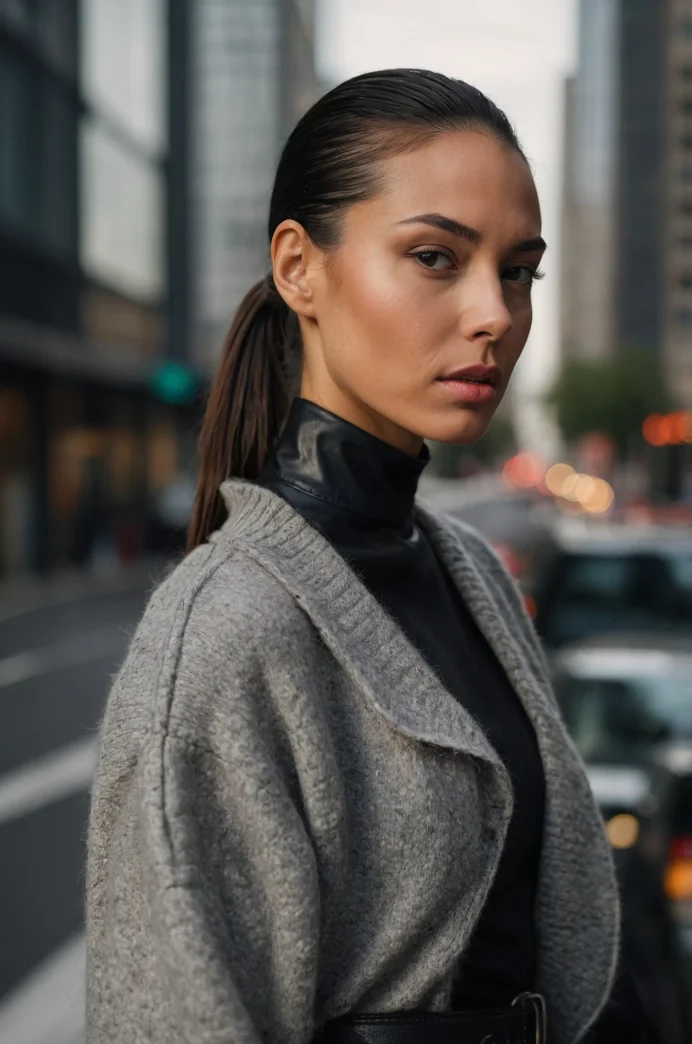 Leather-Wrapped Ponytail