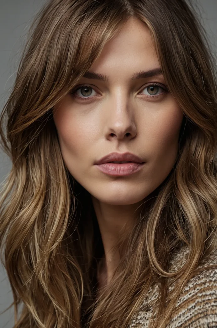 Long, Blended Curtain Fringe