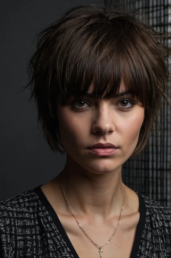 The Long Side-Swept Bangs with a Deep Side Undercut