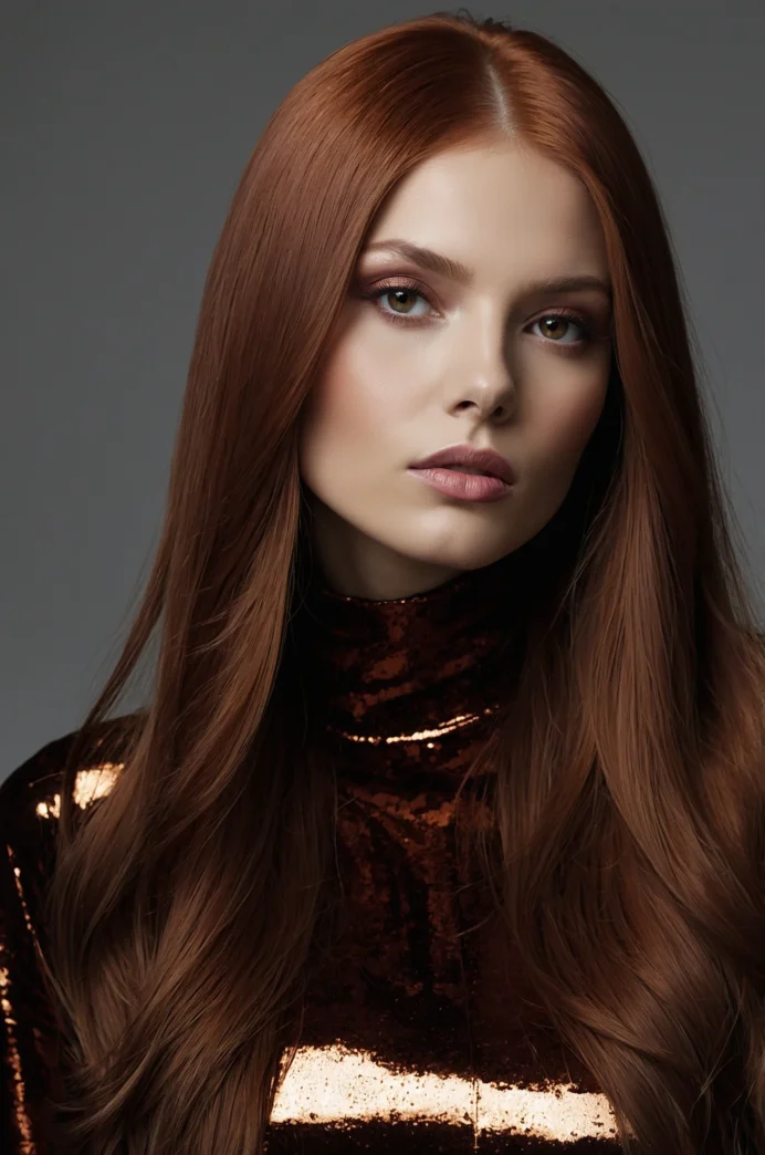 Mahogany Straight Glass Hair