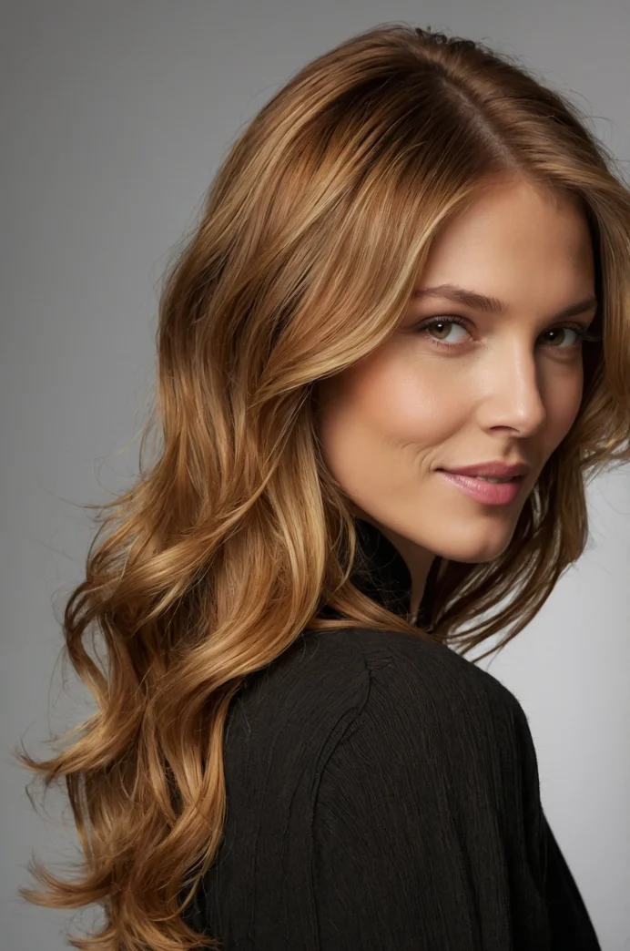 Maple Syrup Golden Balayage