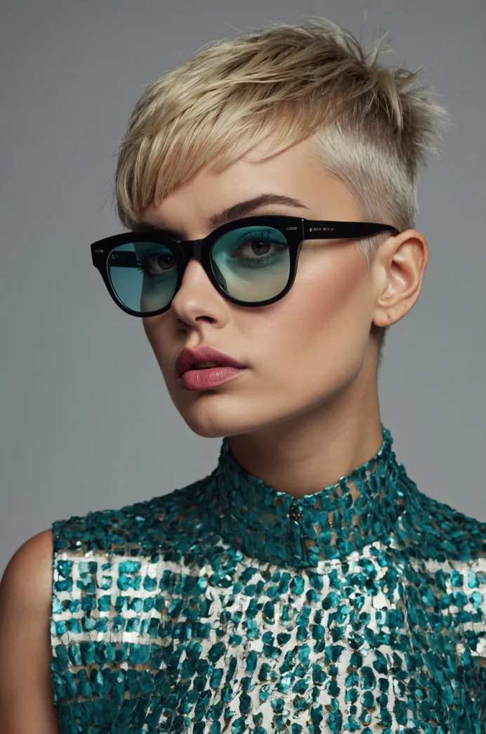 The Micro-Fringe Pixie with a High Undercut