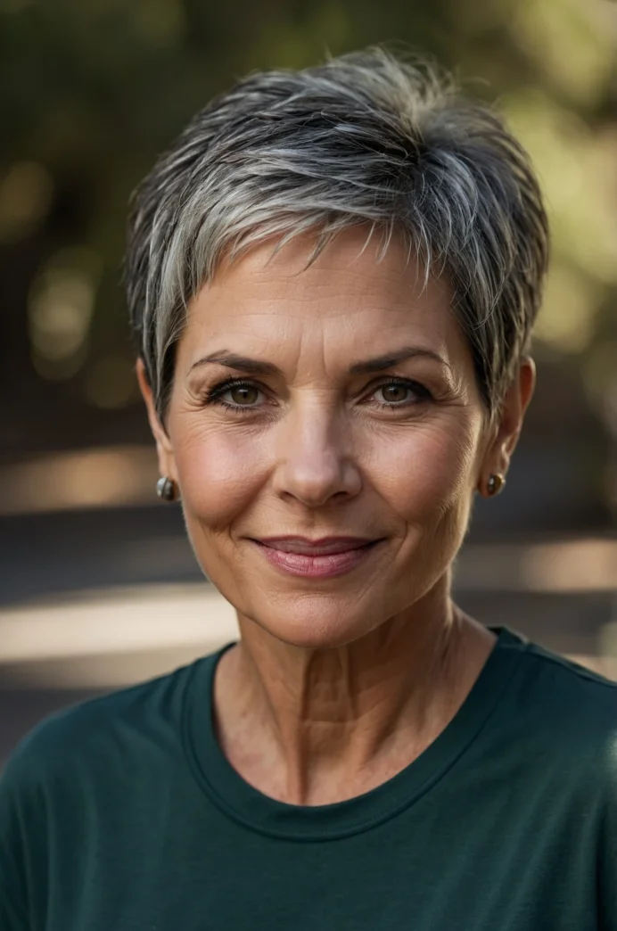 The Natural Salt-and-Pepper Pixie