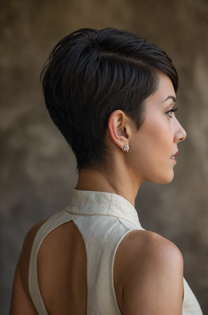 The Pixie with a Nape Undercut Design
