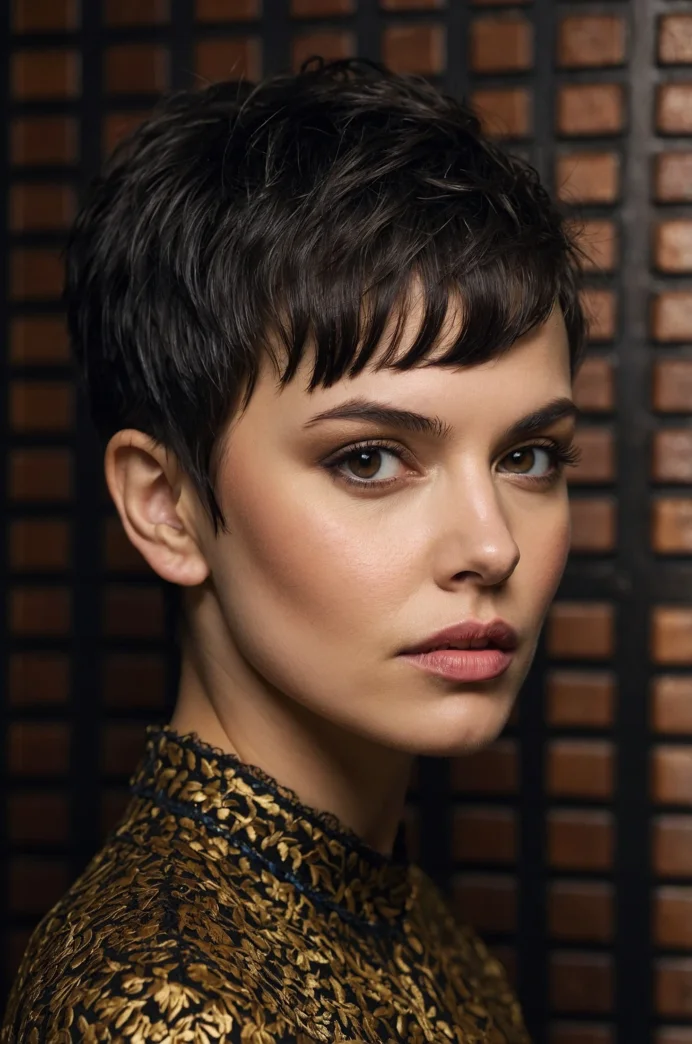 The Pixie with Textured Micro-Bangs