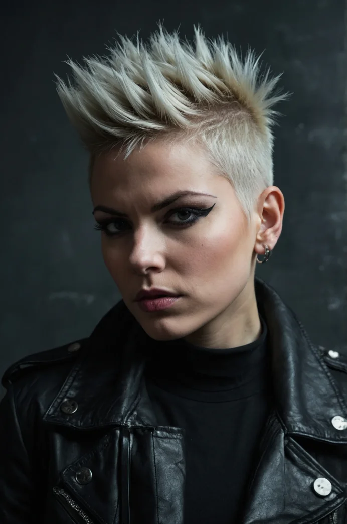 The Platinum Blonde Mohawk Pixie