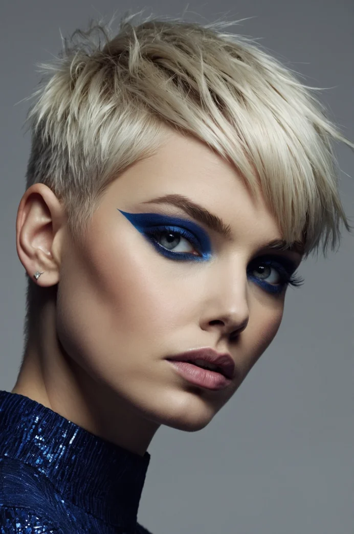 The Platinum Pixie with Micro-Bangs