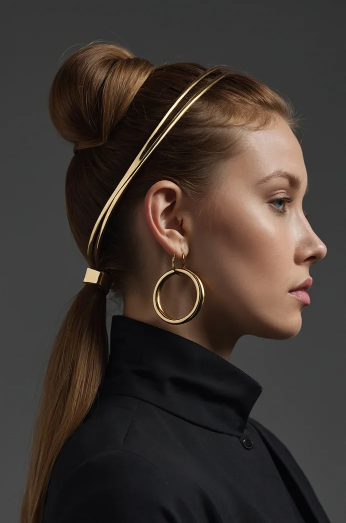 Ponytail with a Sculptural Hair Tie