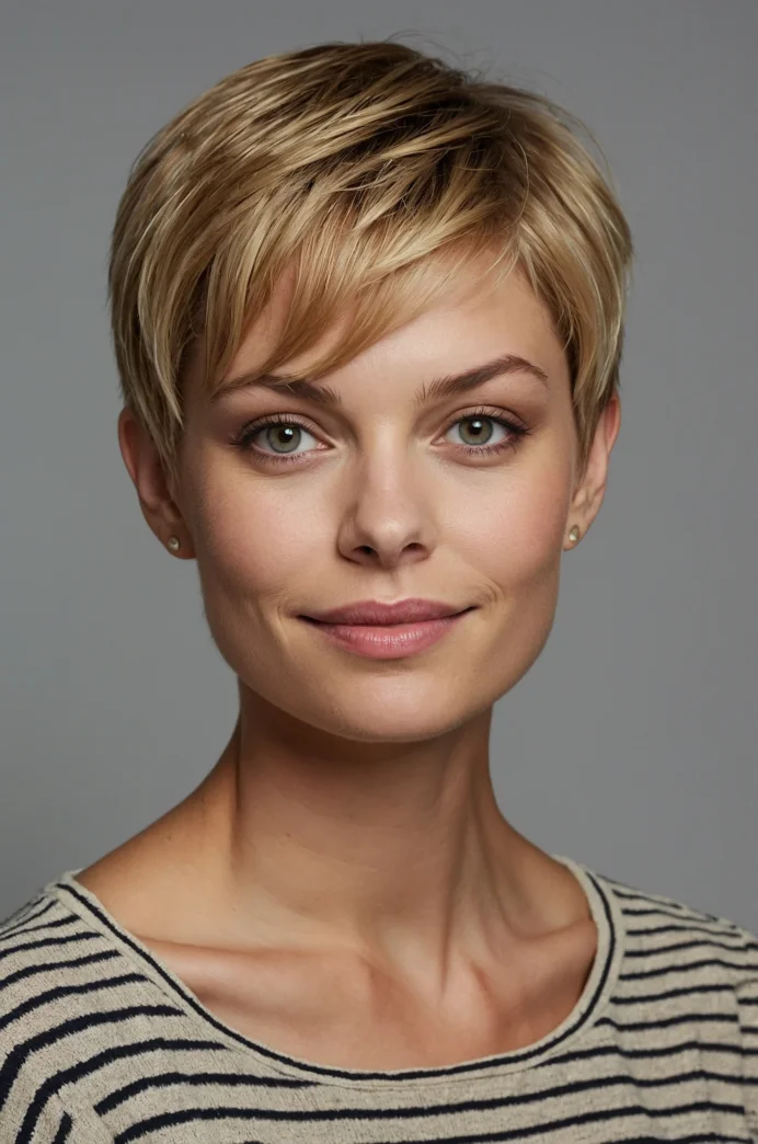 The Sandy Blonde Gamine Pixie
