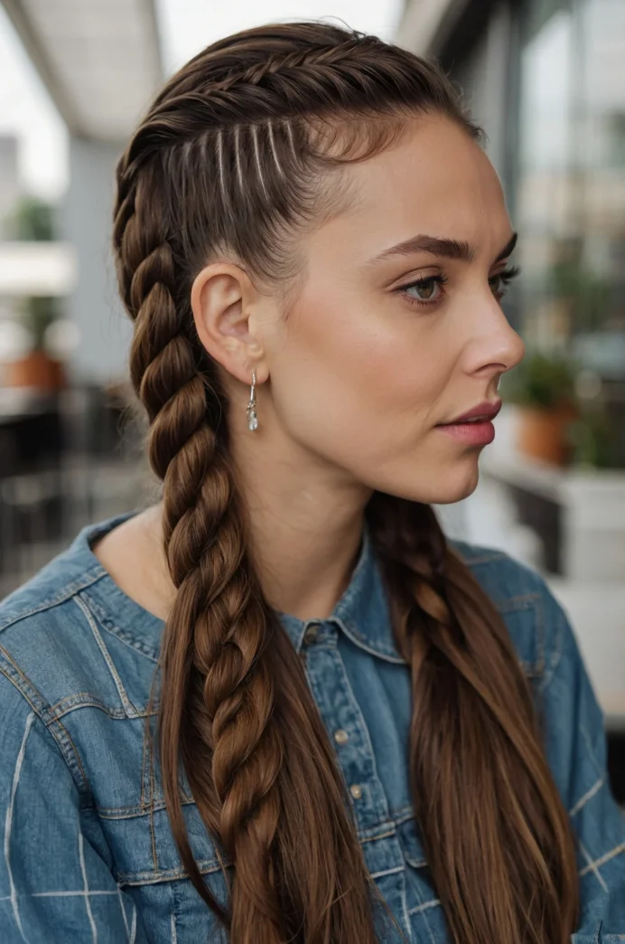 The Side-Swept Braids Half-Up