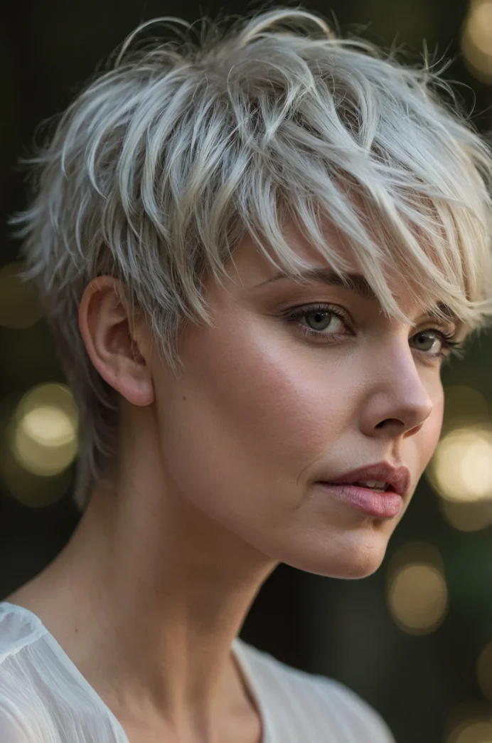 The Silver-Blonde Feathered Pixie