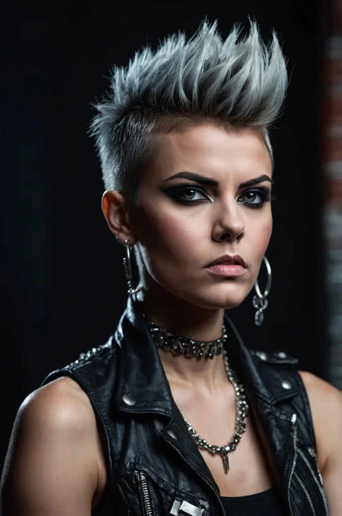 The Silver Mohawk with Shaved Sides