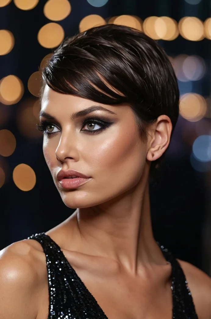The Sleek, Gelled-Down Pixie