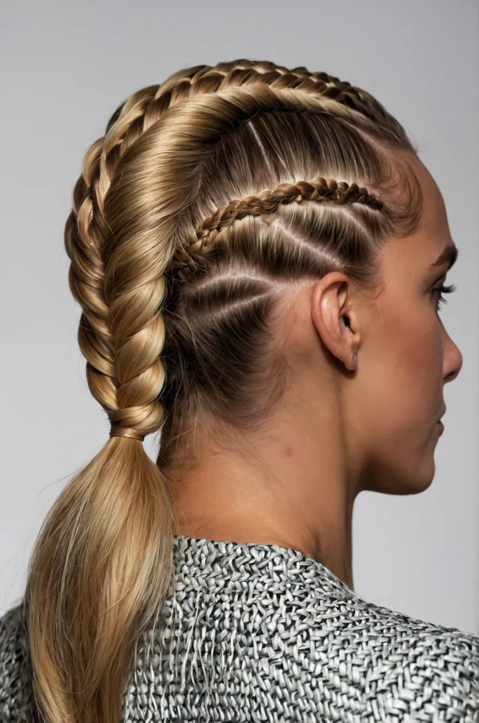 Sleek Low Fishtail Braid Ponytail