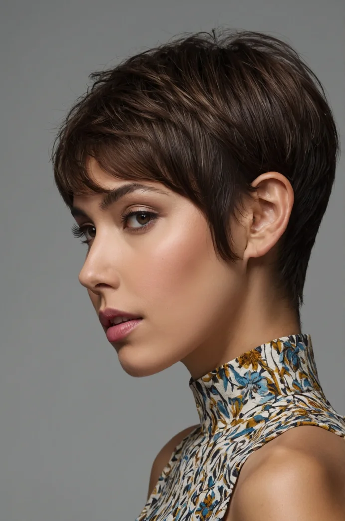 The Soft Tapered Nape Pixie