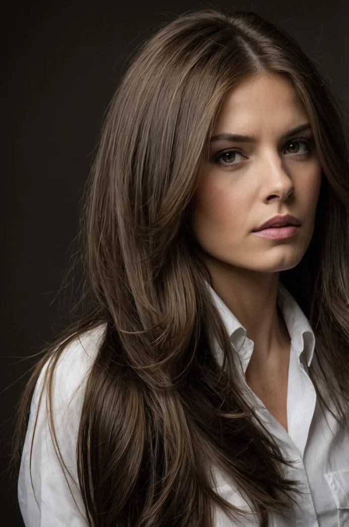 Straight Hair with Sliced Layers