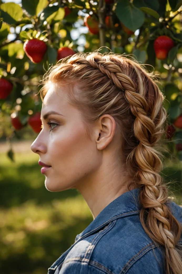 Strawberry Blonde Fishtail Braid