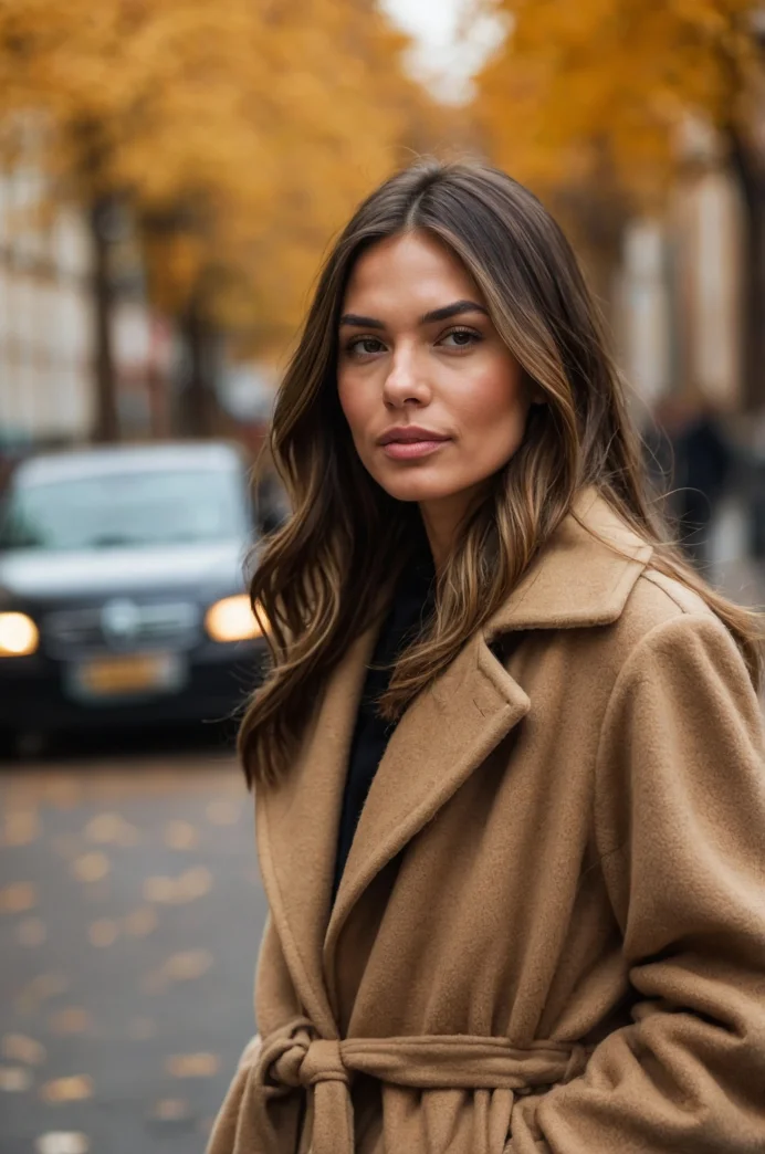 Subtle Golden Balayage for Brunettes