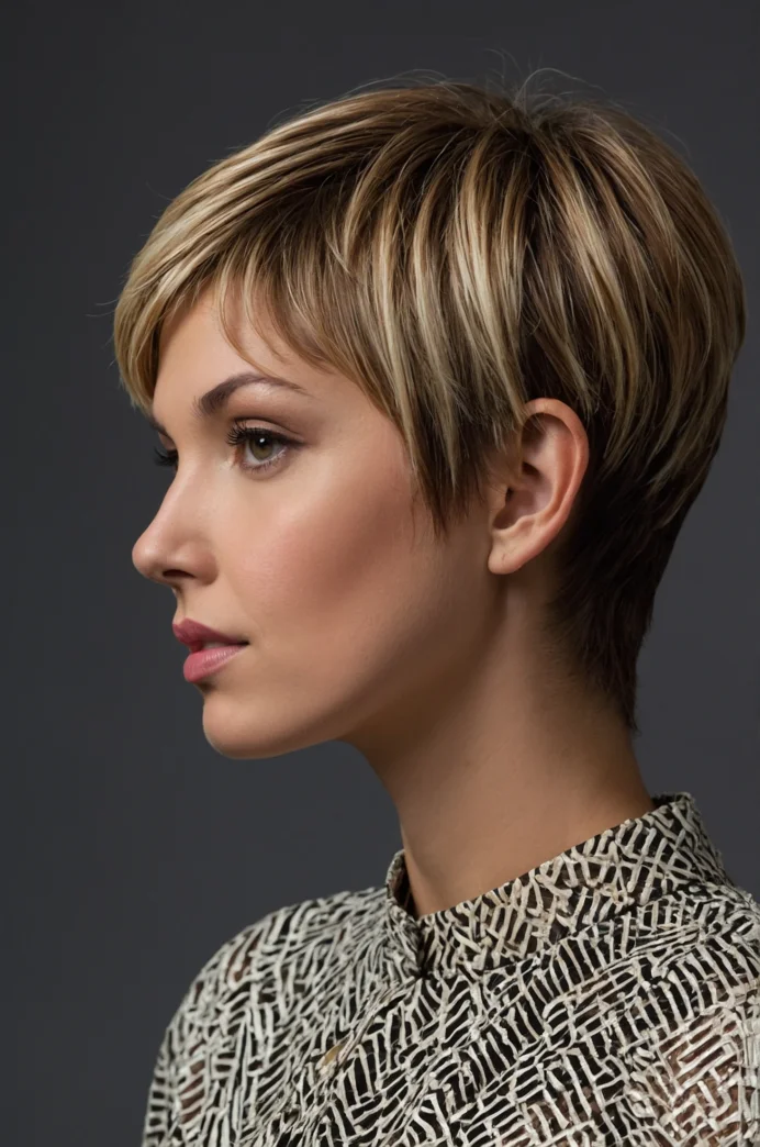 The Tapered Pixie with Top Texture