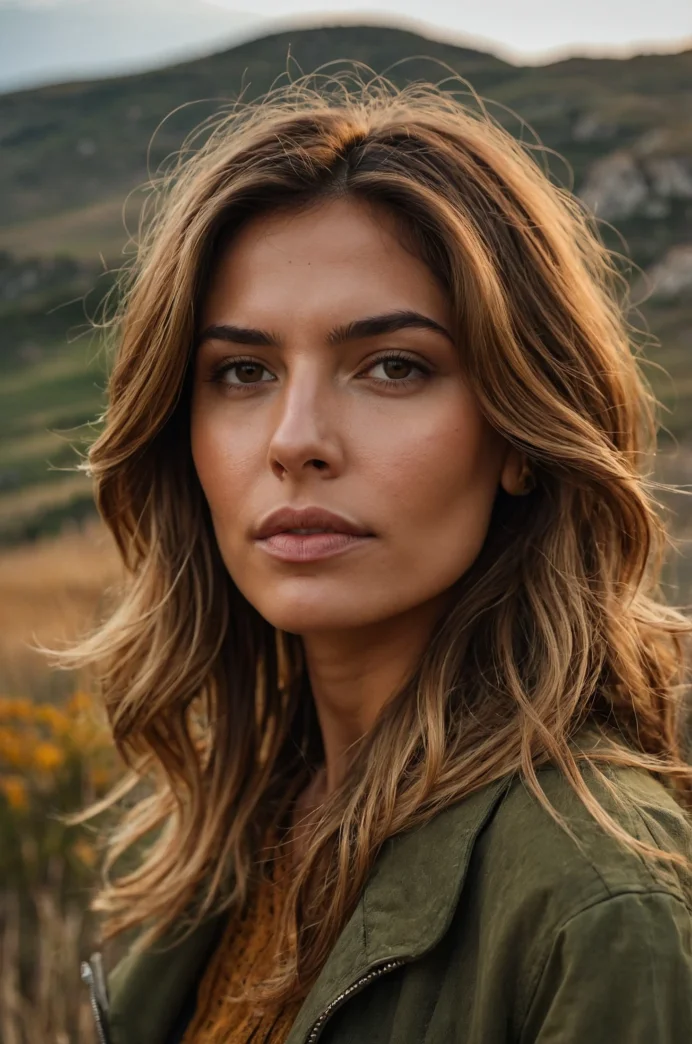 Tawny Brown and Gold Balayage