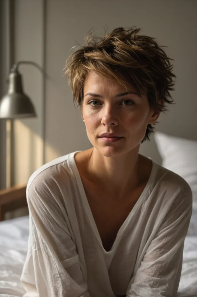 The Tousled "Bedhead" Pixie