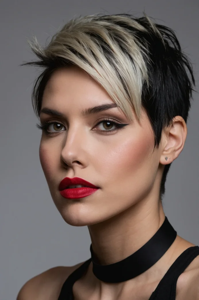 The Two-Tone Pixie with an Undercut