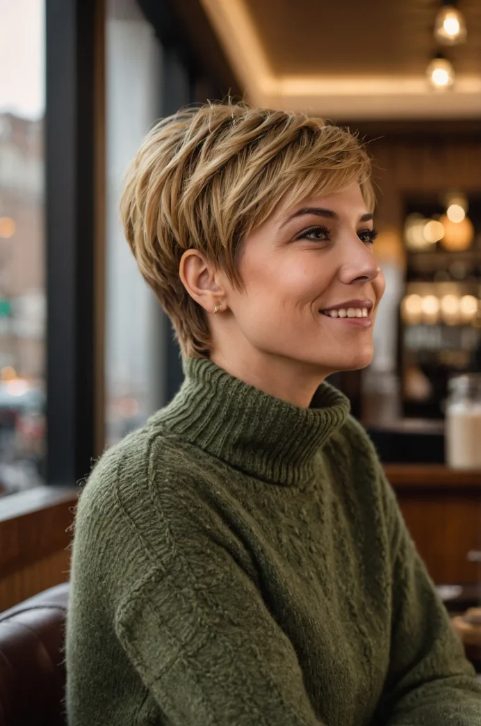 Voluminous Pixie with Short, Stacked Layers