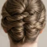 Close-up of French twist showing crossover technique with individual twisted strands visible