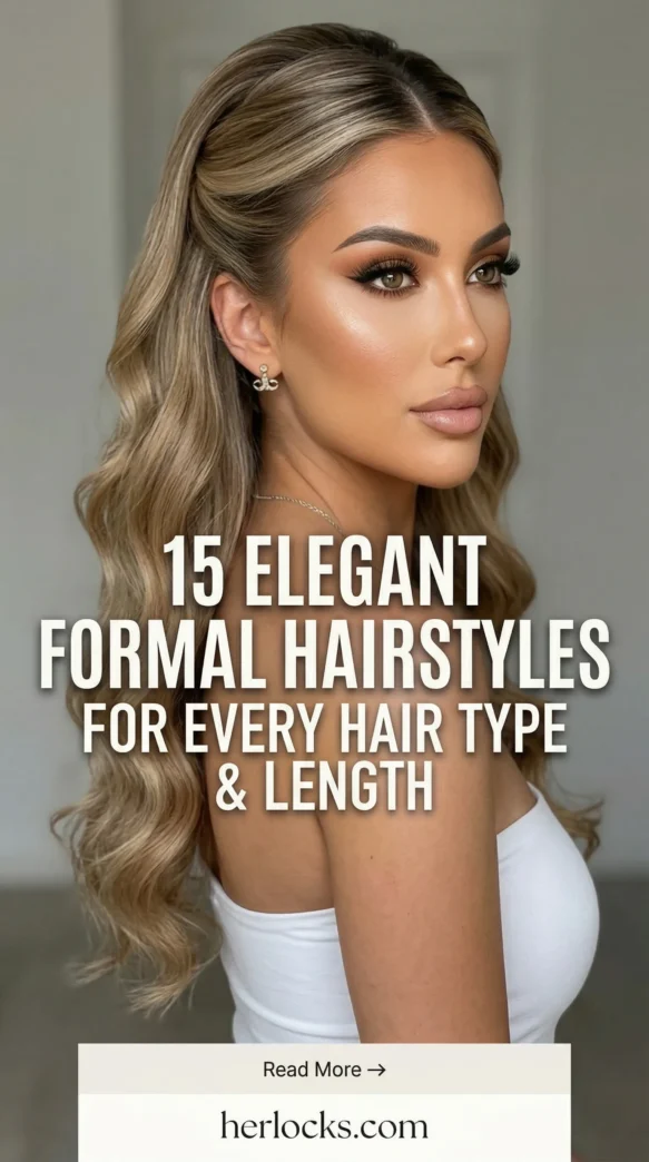 From sleek chignons to textured braids, these 15 formal hairstyles work beautifully on fine, thick, short, or long hair — find your perfect look.