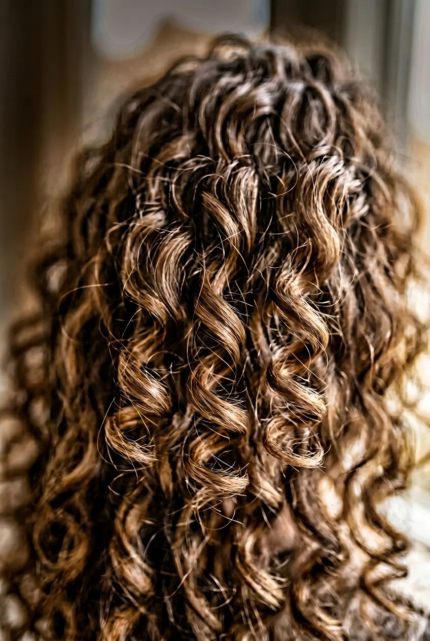 Perfectly set waves with soft touchable texture and defined spiral patterns after styling