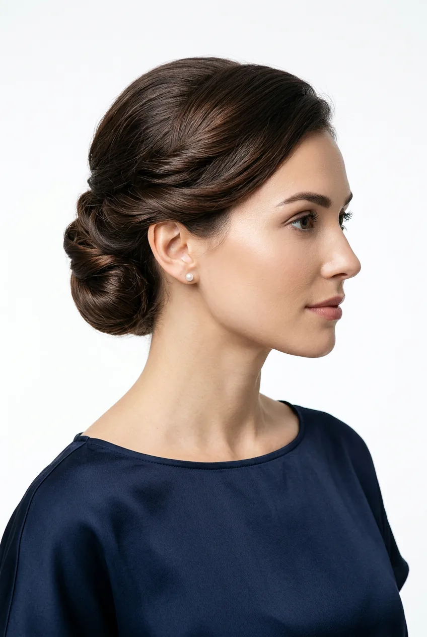 Strawberry blonde woman with detailed fishtail braid showing herringbone weave pattern