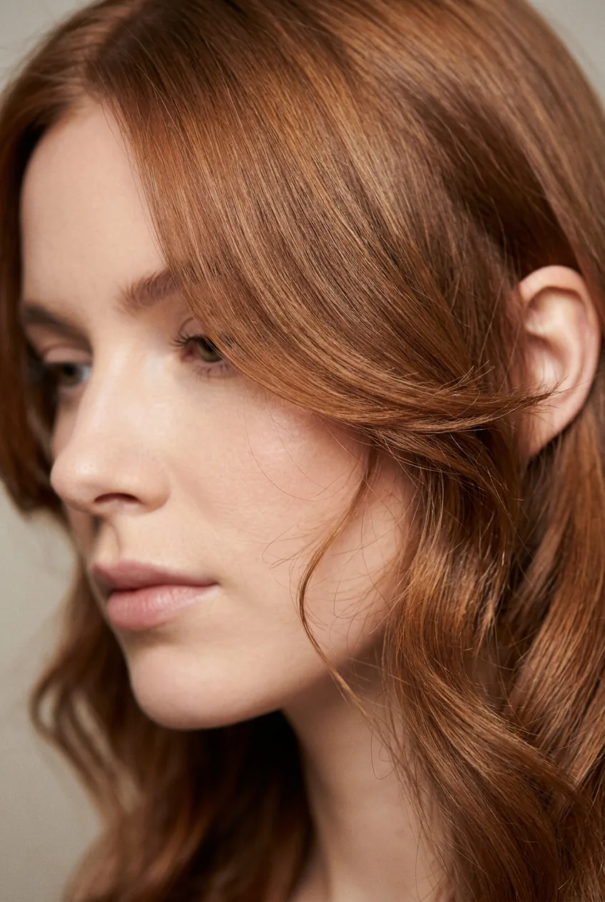 Detail view of face framing layer cutting angle demonstrating proper technique and precision placement
