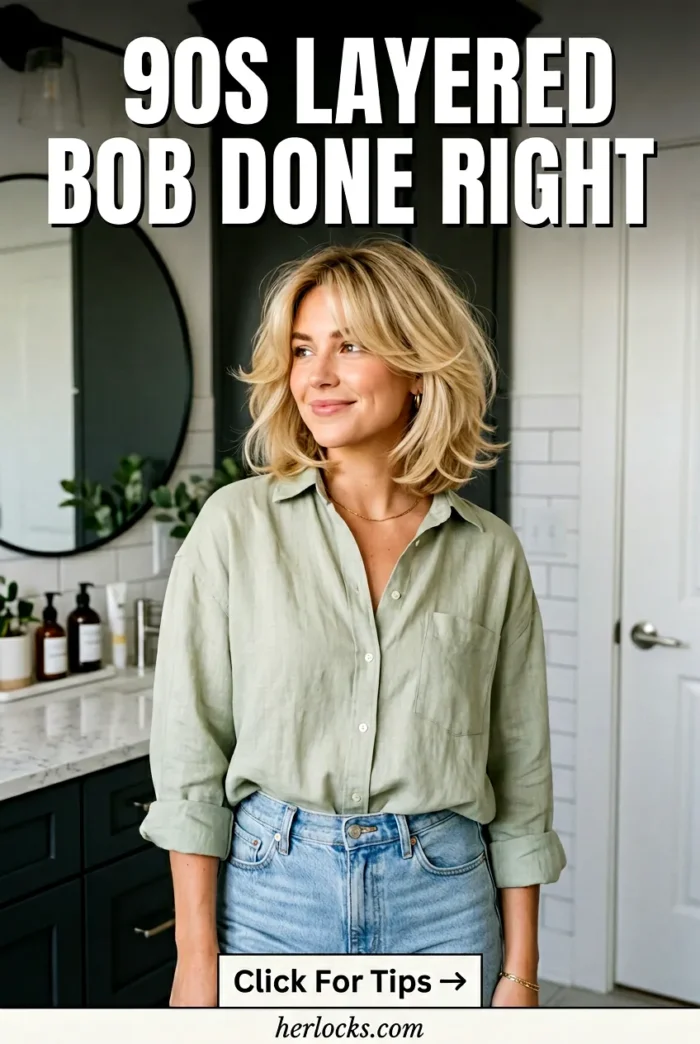 90s layered bob cuts are back and they work for every face shape. See 8 specific styles, parting tricks, and length tips that make this retro cut feel totally now.